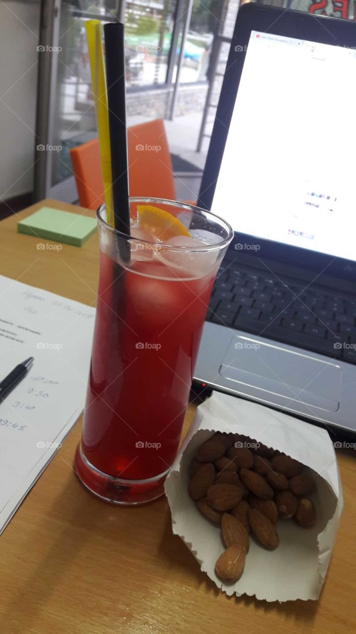 cocktail and work