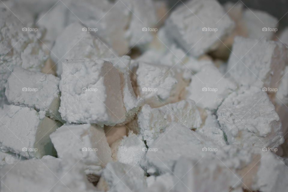 Home made fluffy marshmallows. Perfect for winter coco