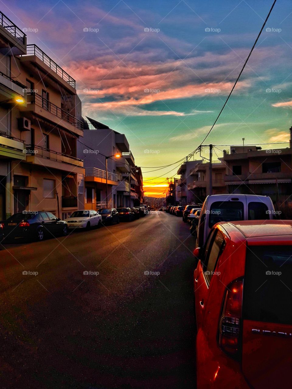 Sunrise in Heraklion of Crete.
