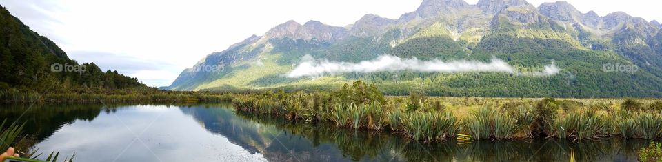 Foggy lake