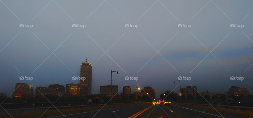 Boston Skyline at dusk