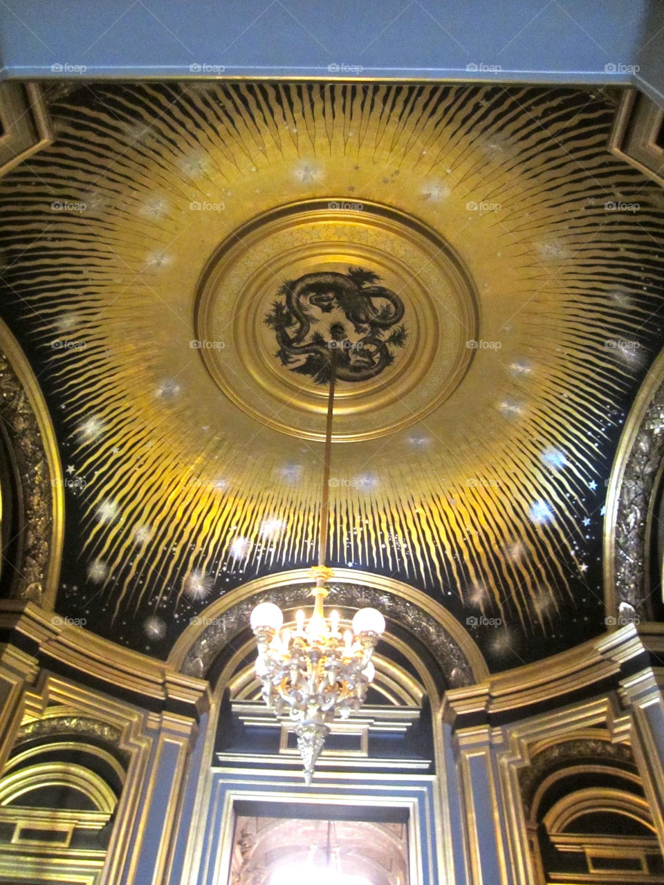 Gold, No Person, Ceiling, Dome, Design