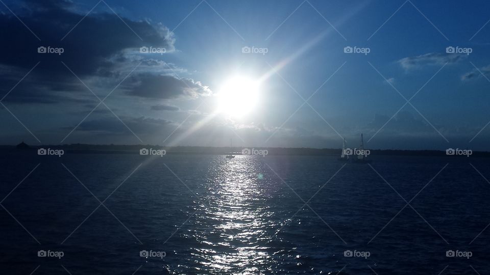 Water, Sunset, Sea, Landscape, No Person