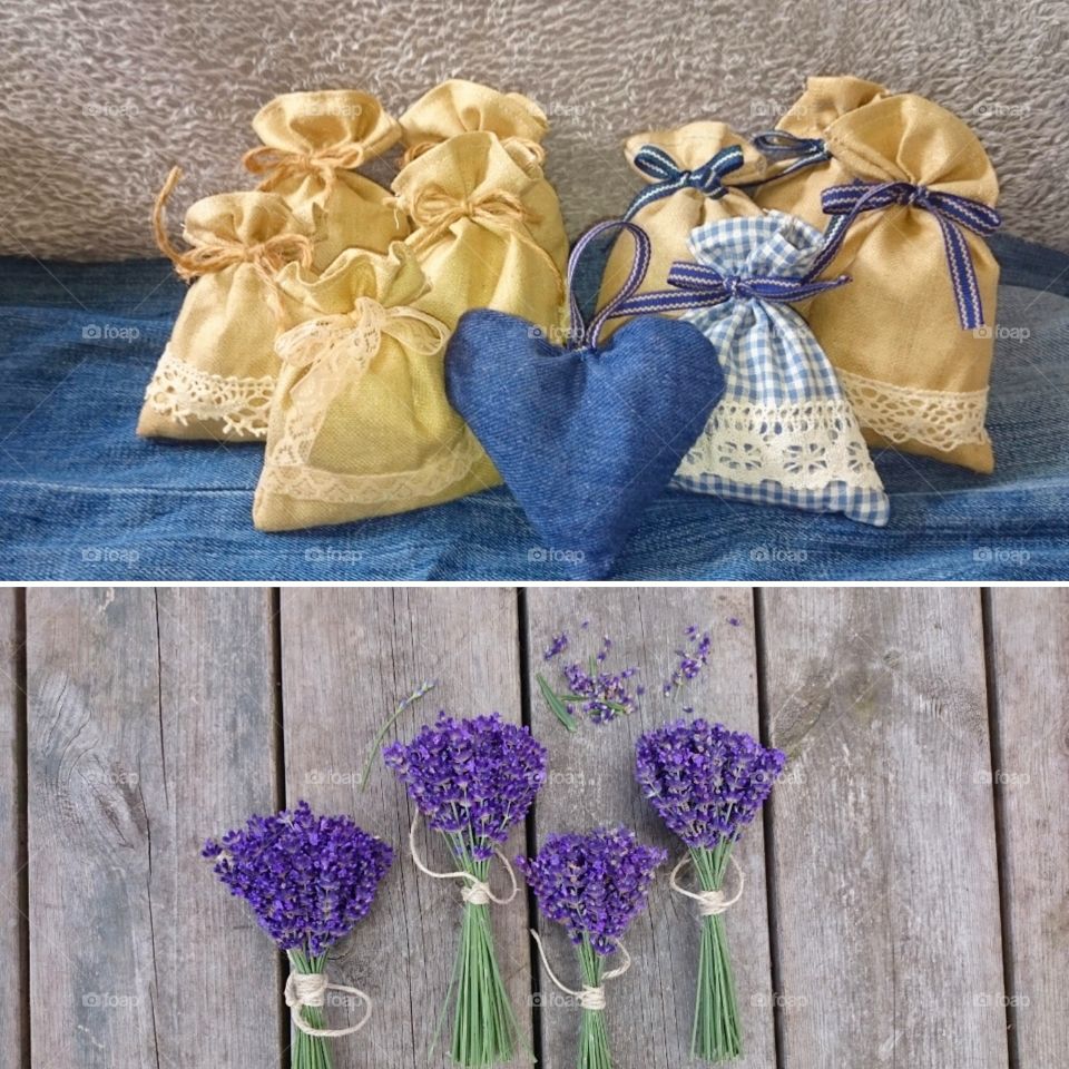 lavendel bags and bouquets