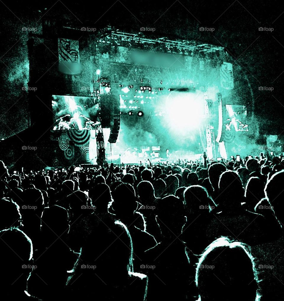 Big crowd at the Foo Fighters show at Bluesfest in Ottawa, Canada.