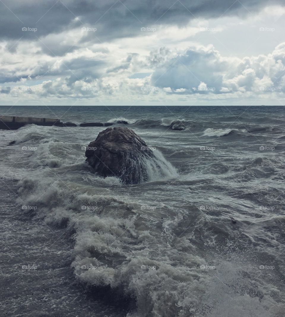 Storm at the sea 