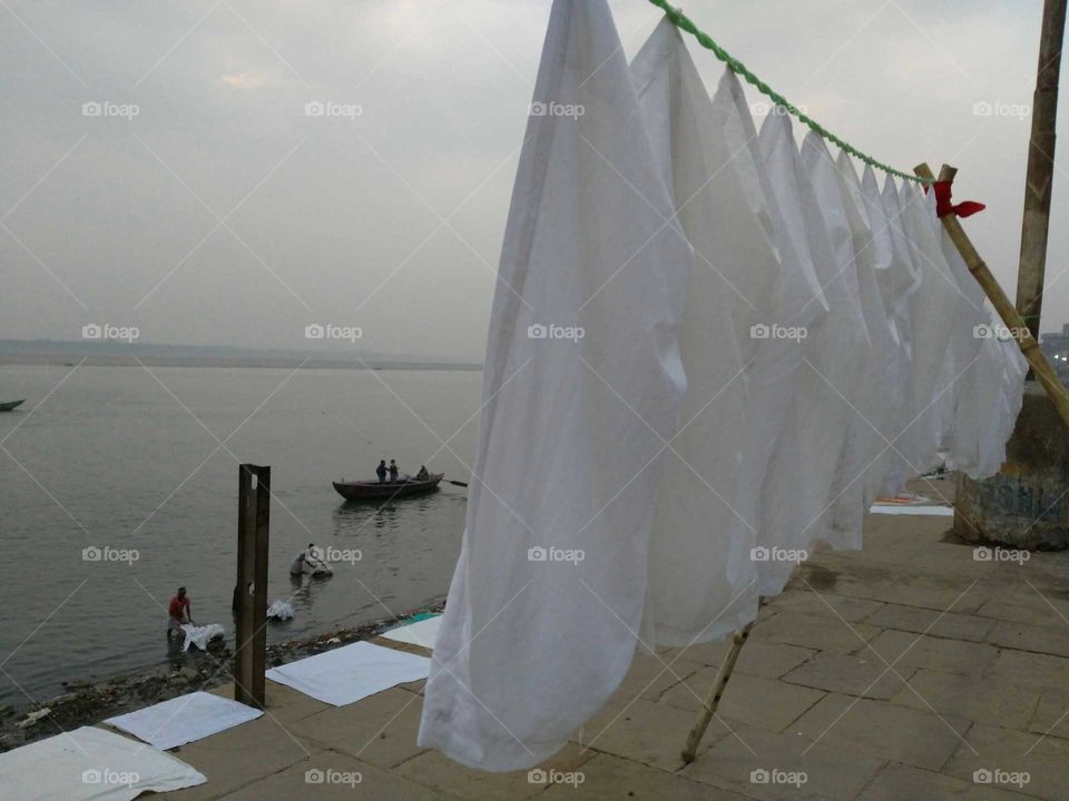 the river and laundry