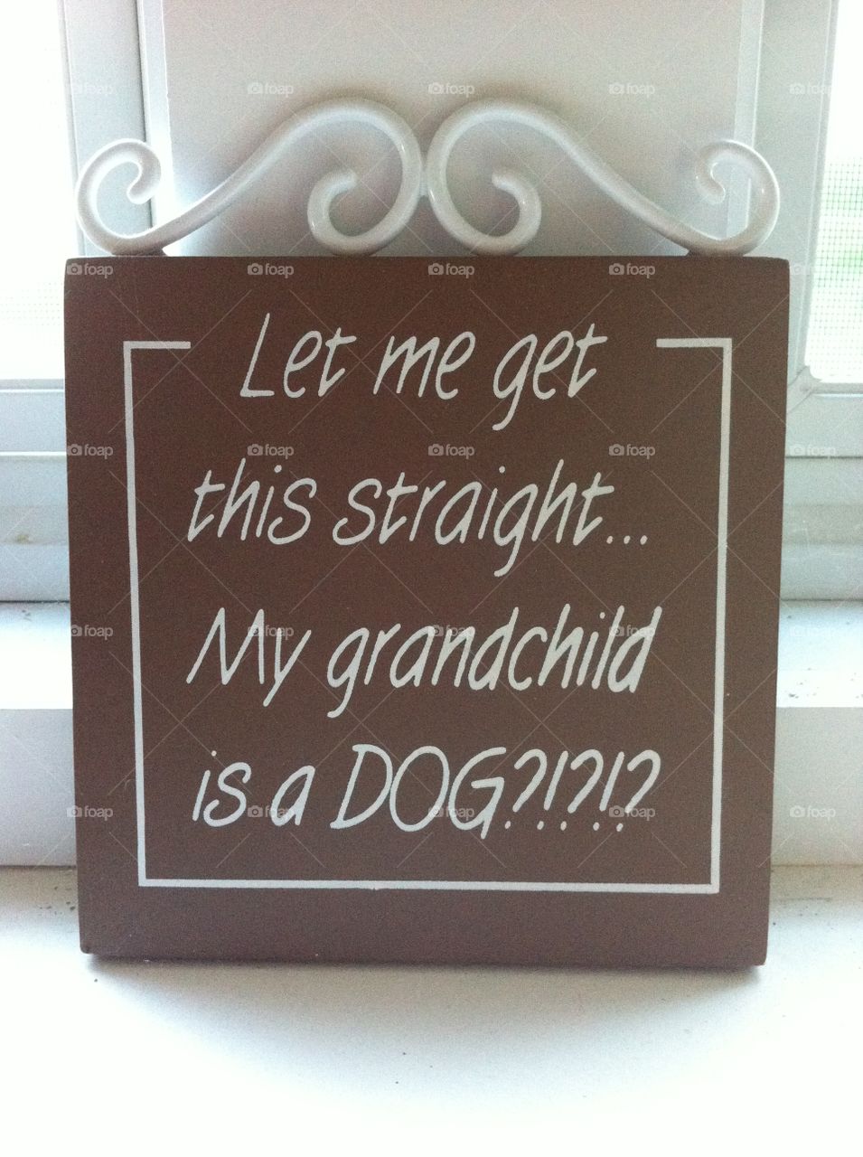 let me get this straight... my grandchild is a dog?