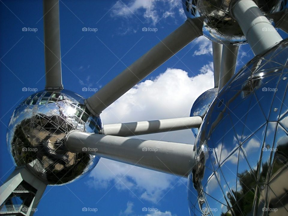 Suspension balls of Atomium, Brussels, Belgium