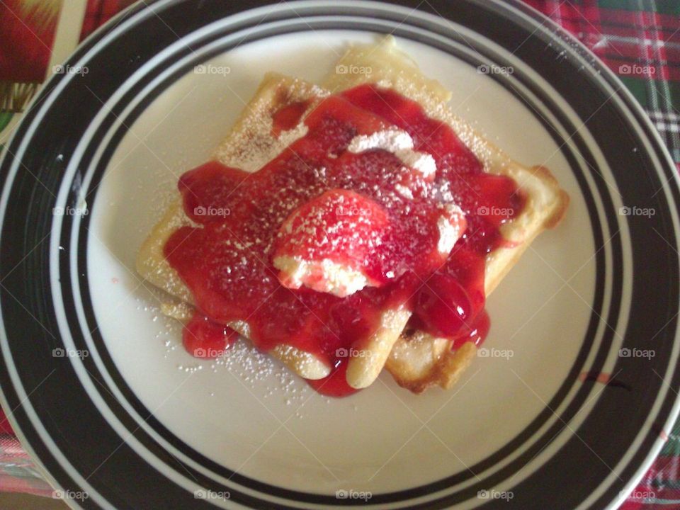 Cherry waffles