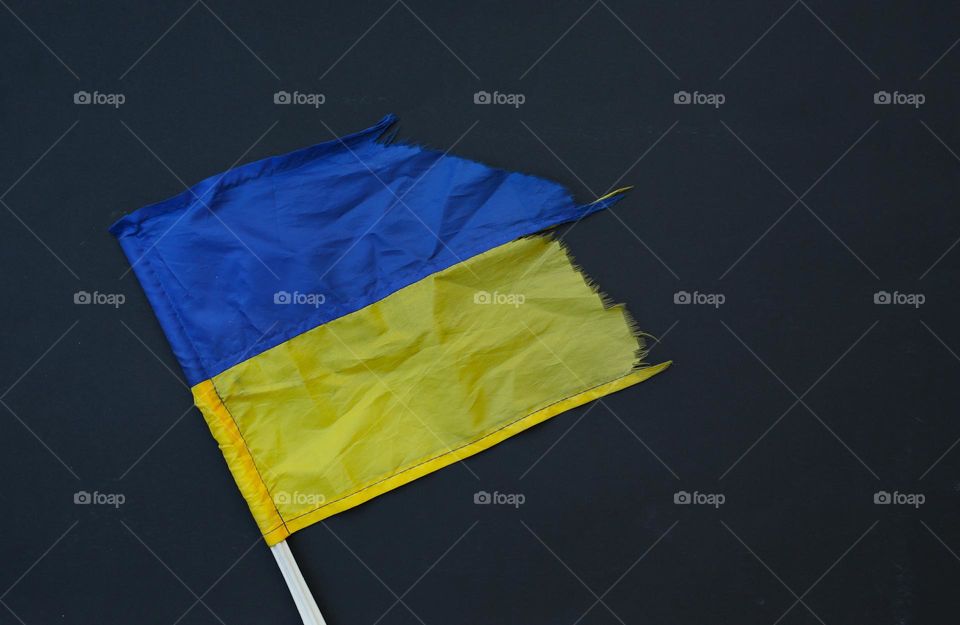 beautiful flag in yellow and blue colors, the national flag of Ukraine!