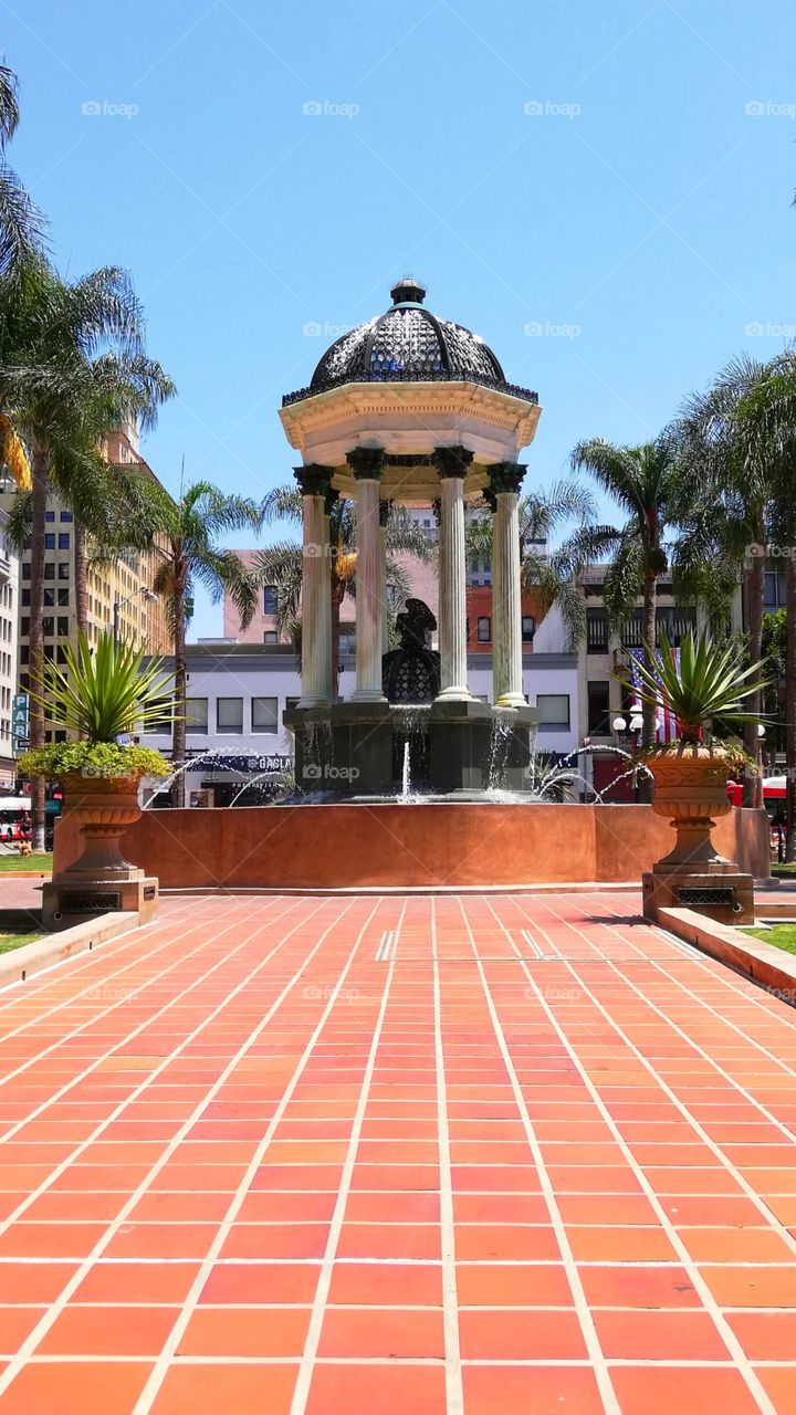 Fountain in tribute to Mr. Horton, founder of San Diego.