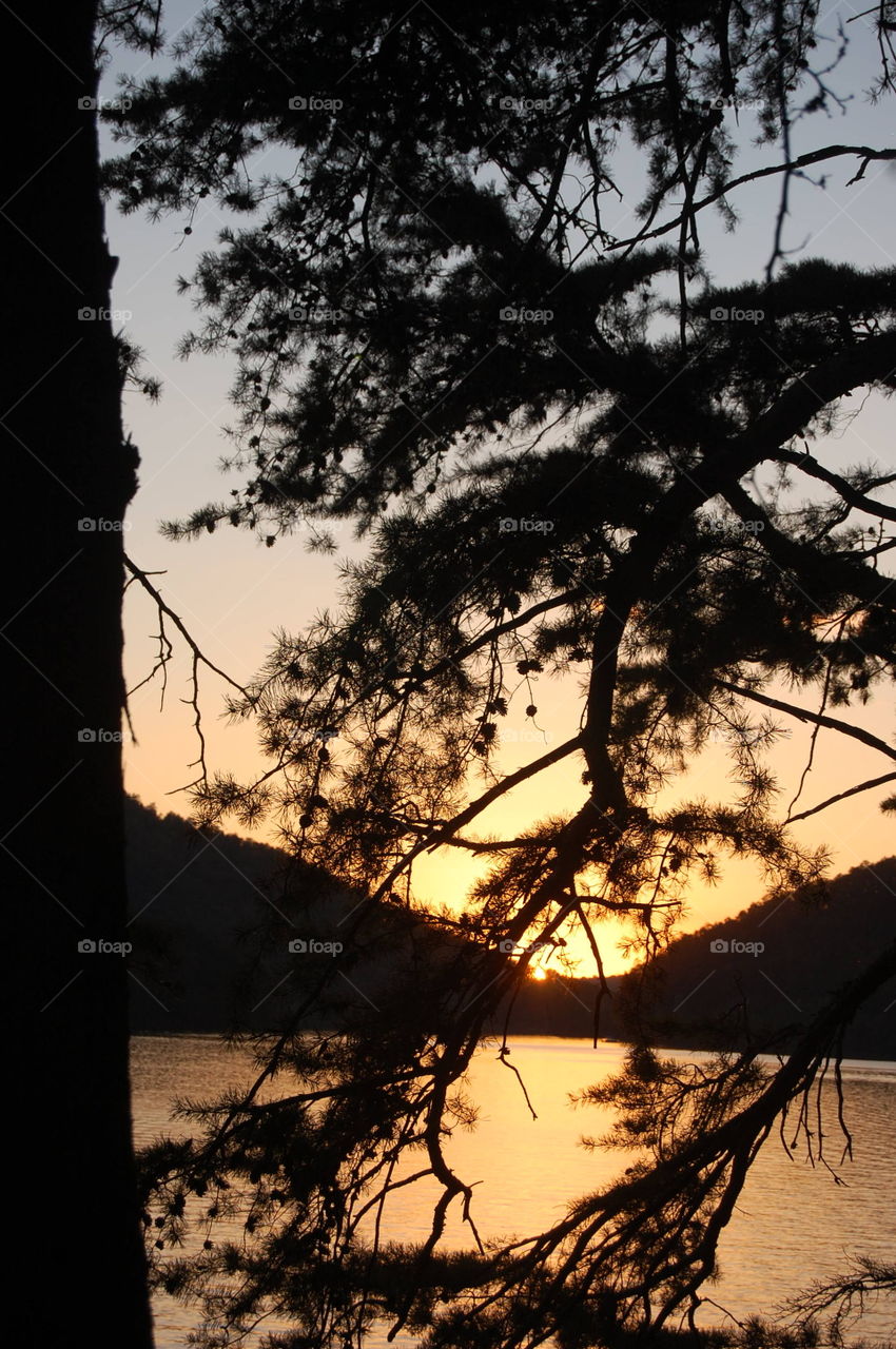 Ocoee River at sunset