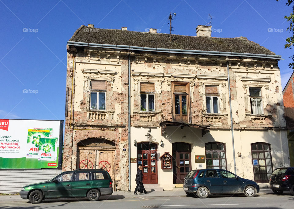 After the war in Vukovar, Croatia. 