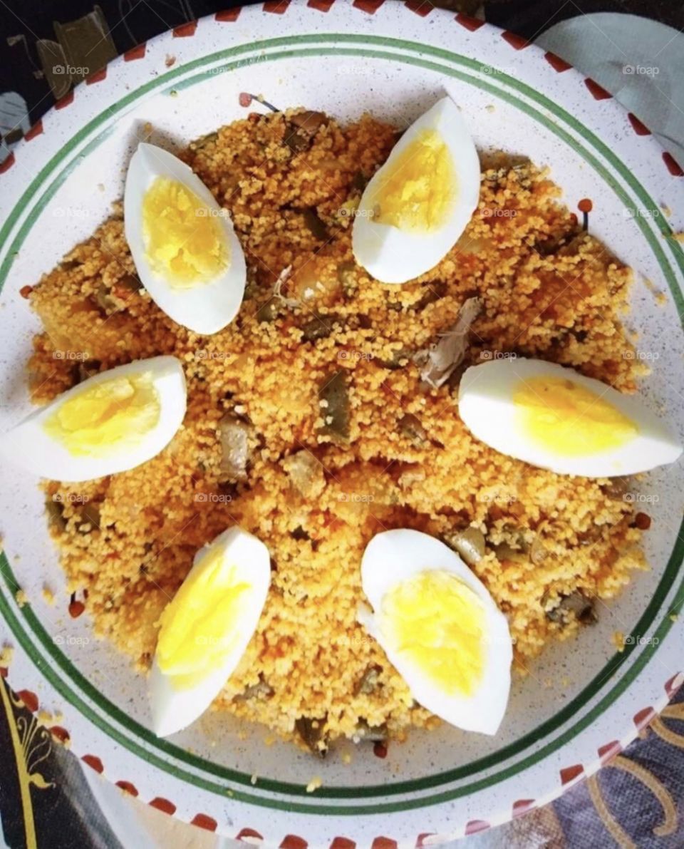 Couscous with vegetables made at home with love 