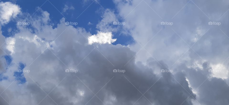 blue sky and clouds