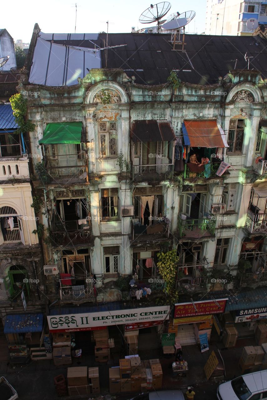 Apartment housing in yangon myanmar