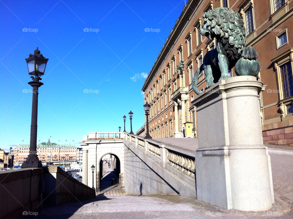 sweden blue stockholm statue by nexussix