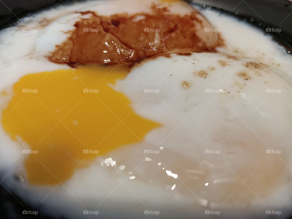 Soft boiled egg with soy sauce