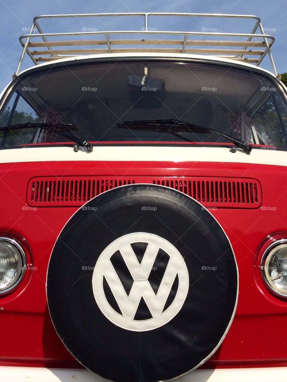 Red VW Van. My favourite one. What a colour!
