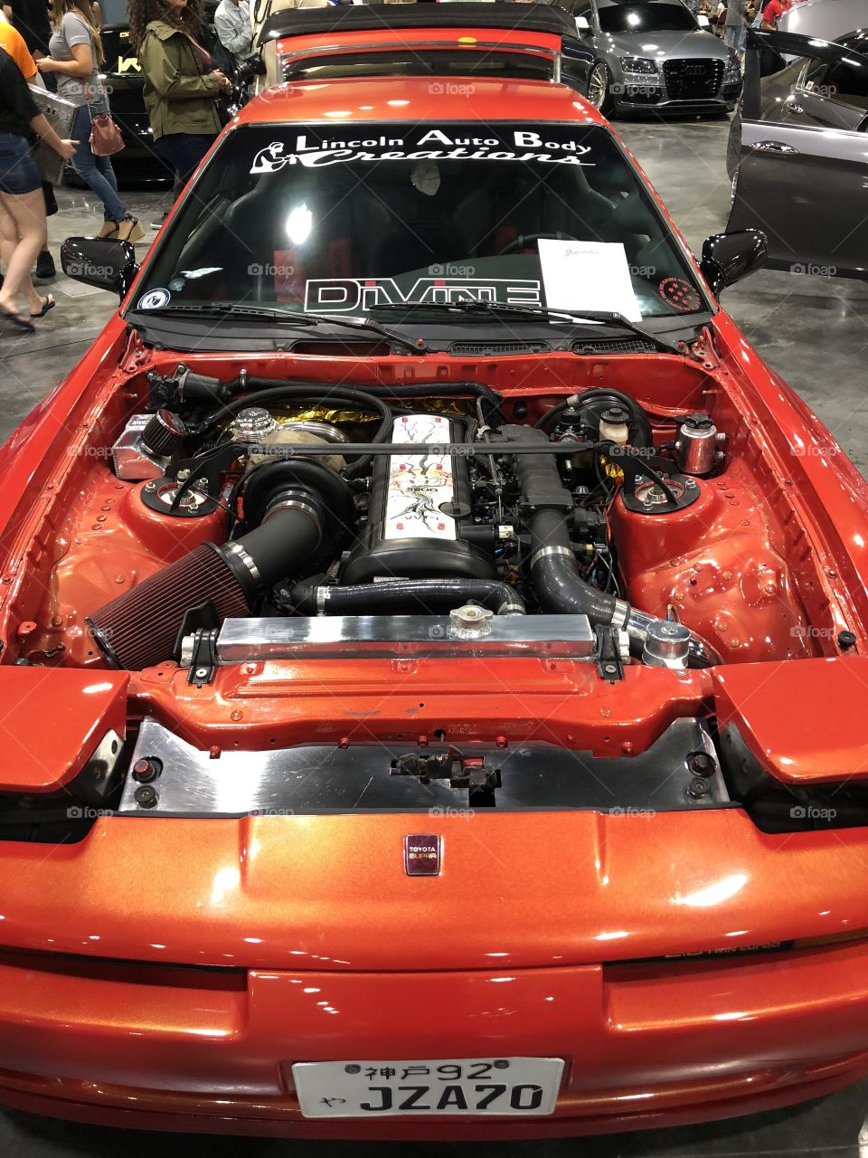 Here’s a Toyota Supra mk3 with a swap 2jz motor and it’s amazing with the cam cover detail