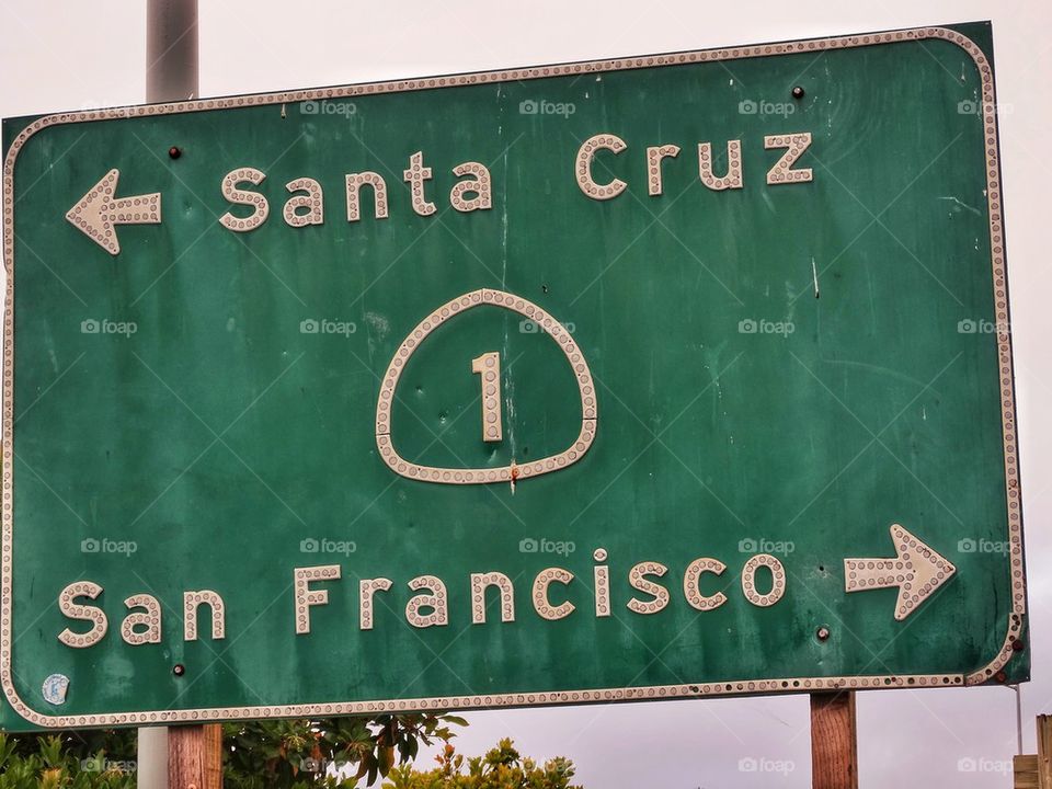 California Highway 1 road sign