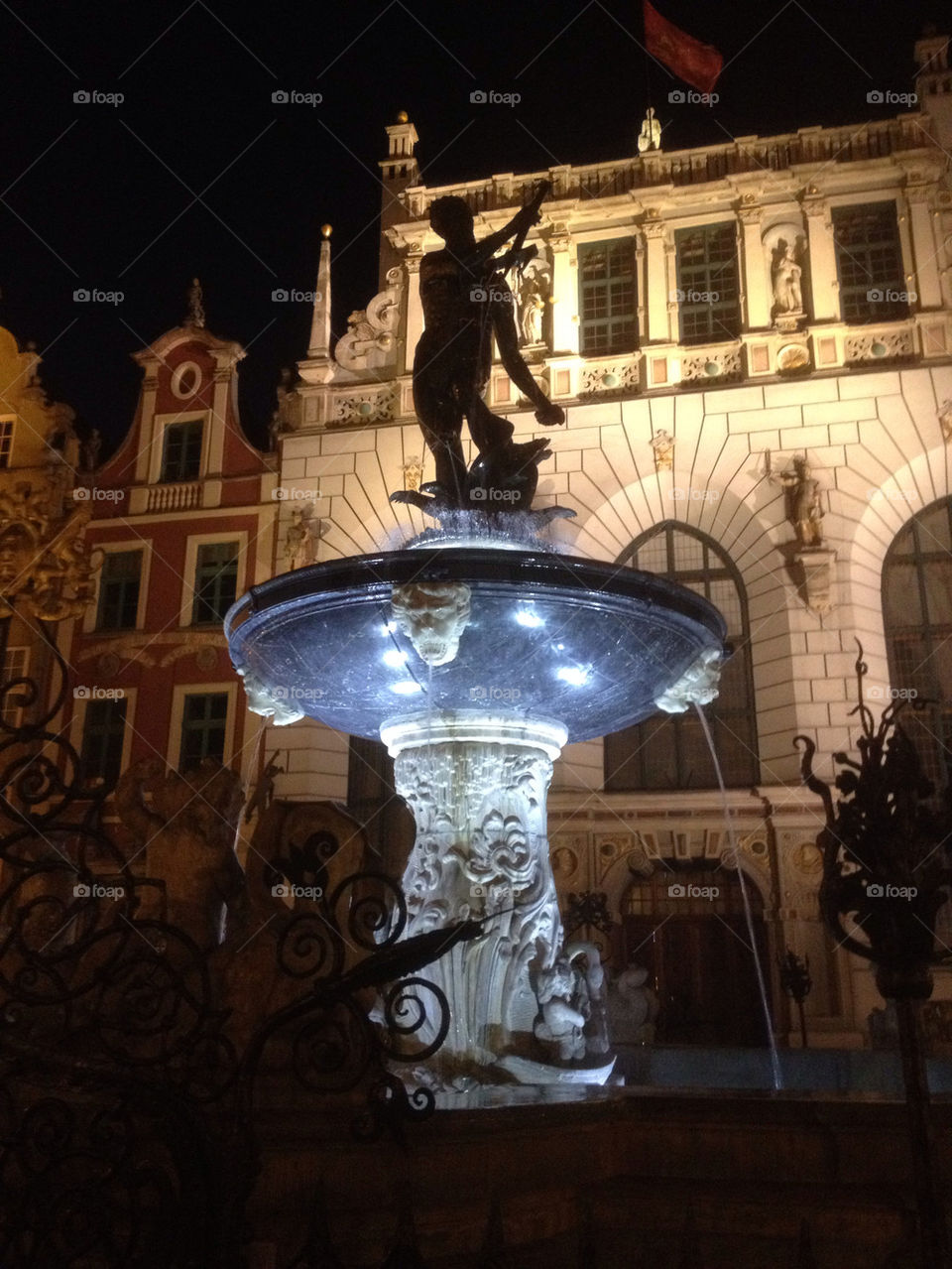 city fountain poland gdansk by penguincody