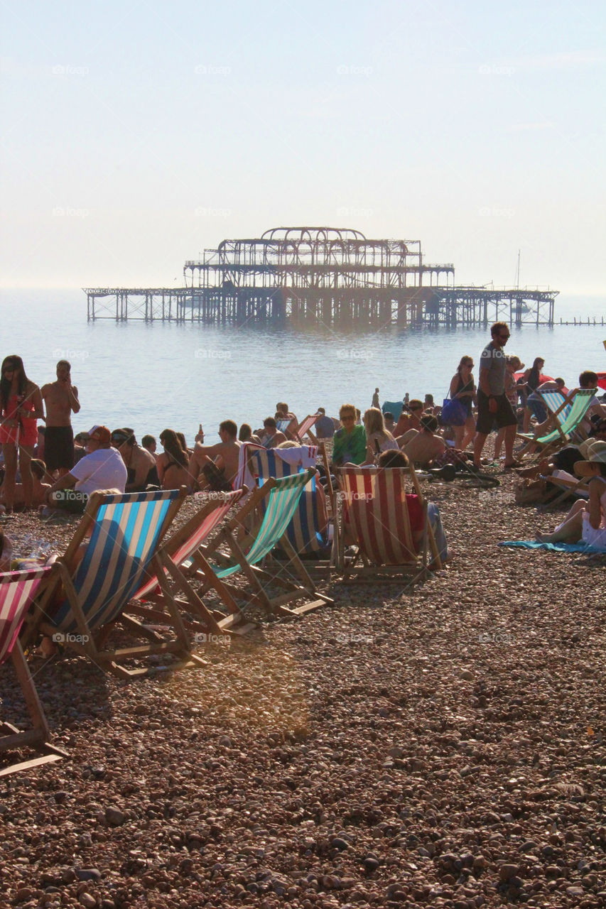 Busy day down the west pier