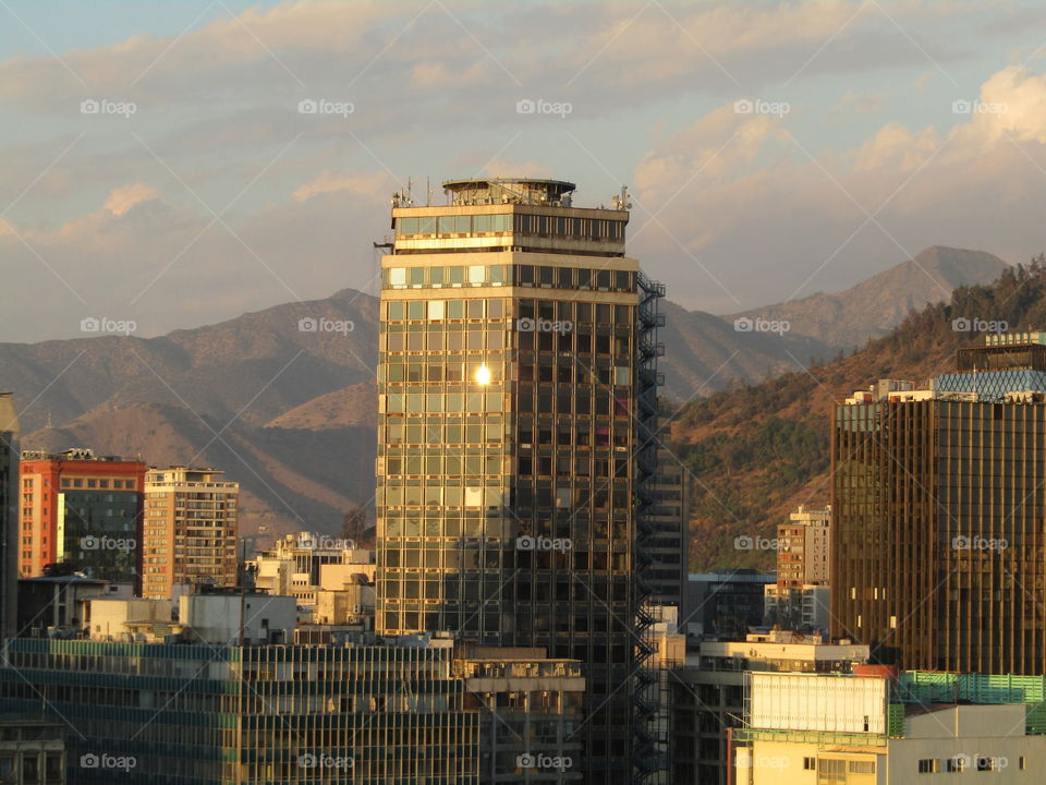 hermosa vista de la ciudad de Santiago Chile