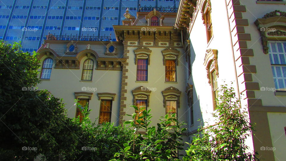 Museum windows. in downtown Sacramento