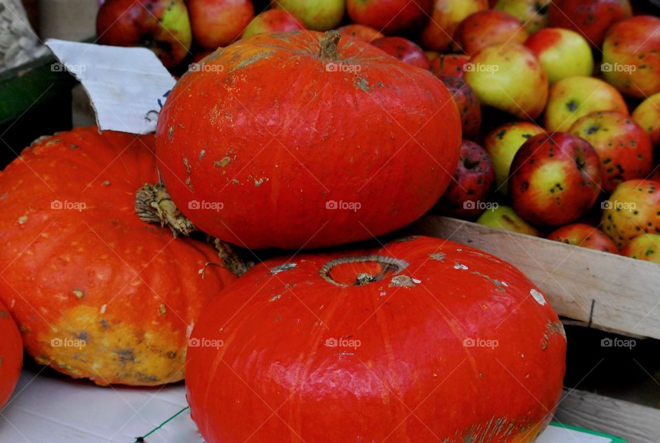 pumpkins at the street market