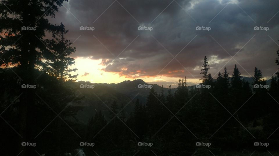 sunset in the Sawatch range of Colorado