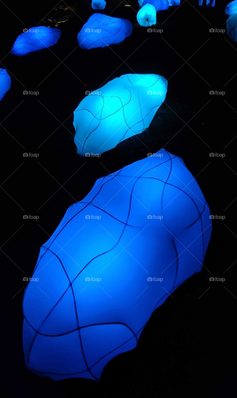 Lighting installation in Lumo Light Festival in Oulu, Finland