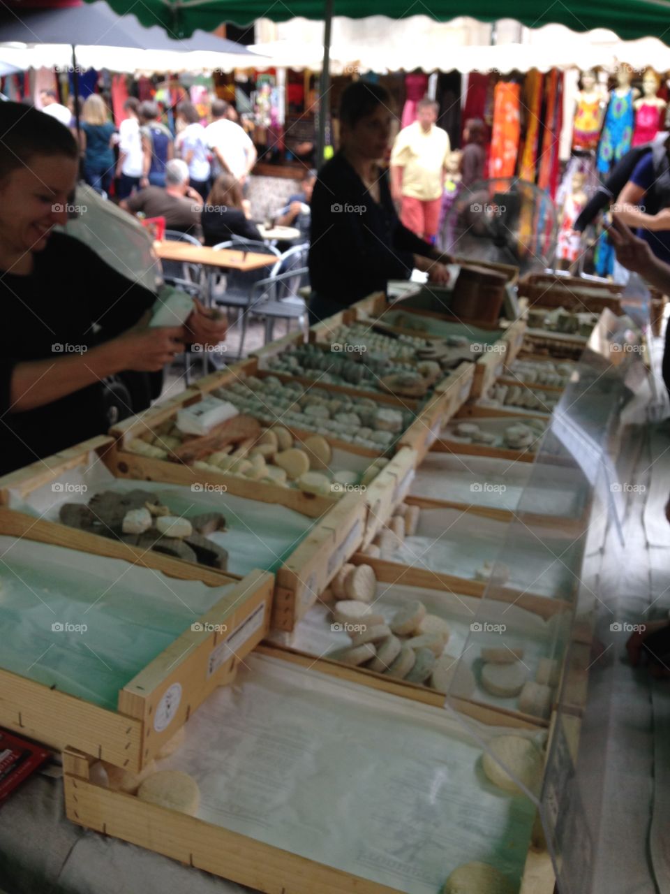 Goat Cheese on a French market 