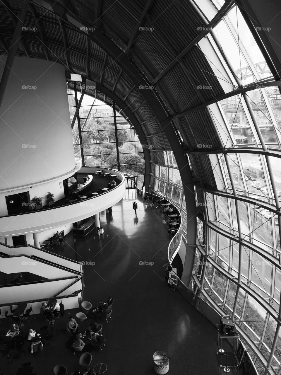 Music Lesson. Looking down from the balcony at The Sage ...