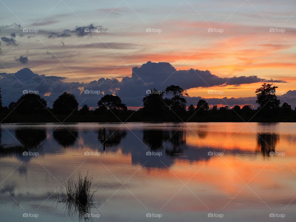 Sunset Drenthe the Netherlands