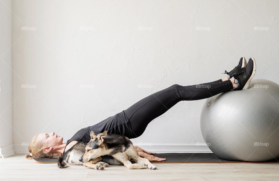 woman working out