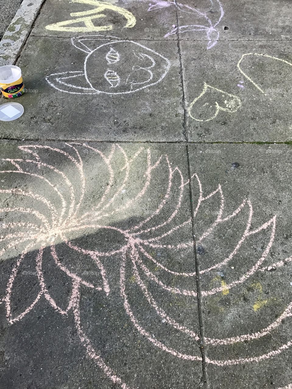 Sidewalk chalk fun