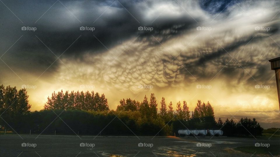 Dramatic sky during sunset