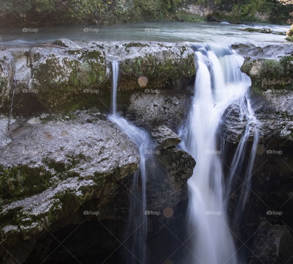 Beautiful waterfall, Martvili canyon in Georgia 