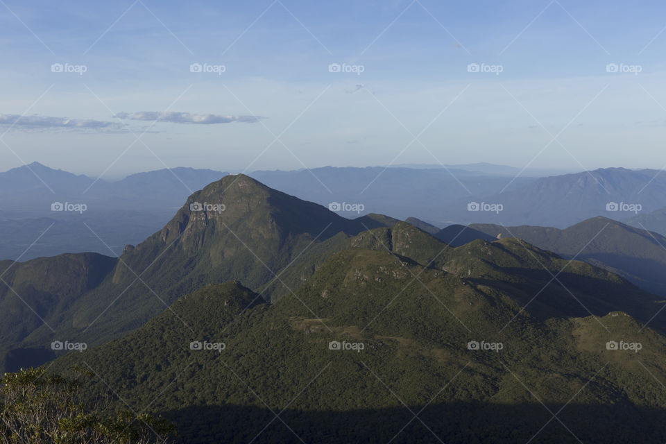 Set of mountains near Curitiba, (Serra do Ibitiraquire).