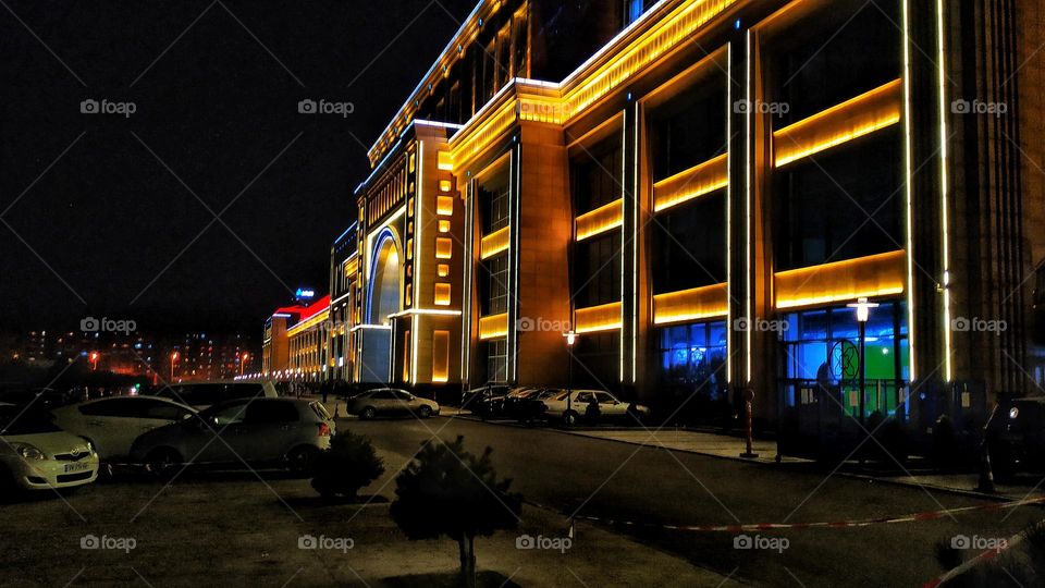 Illuminated building