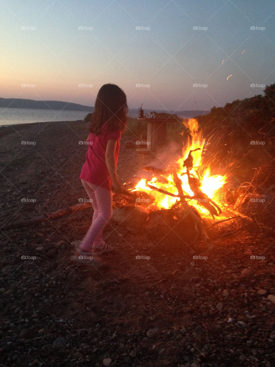 Summer bonfire