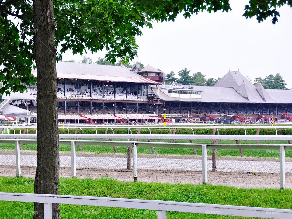 Saratoga 150. The oldest racetrack in the country Saratoga. Home of the oldest stake race the Travers. 
Zazzle.com/Fleetphoto