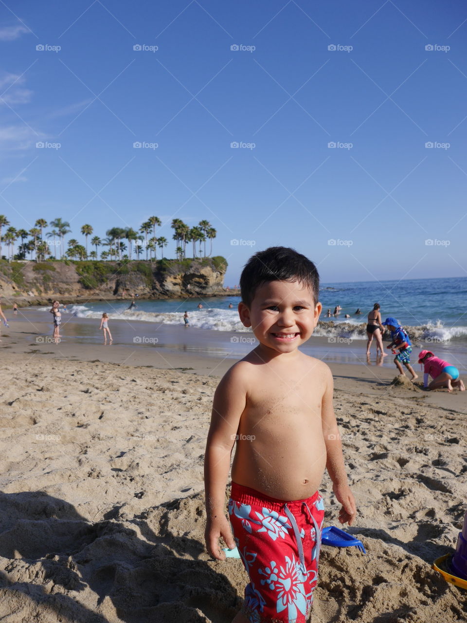 Boy at beach. Fun at the beach
