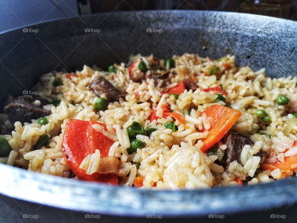 Rice and vegetable
