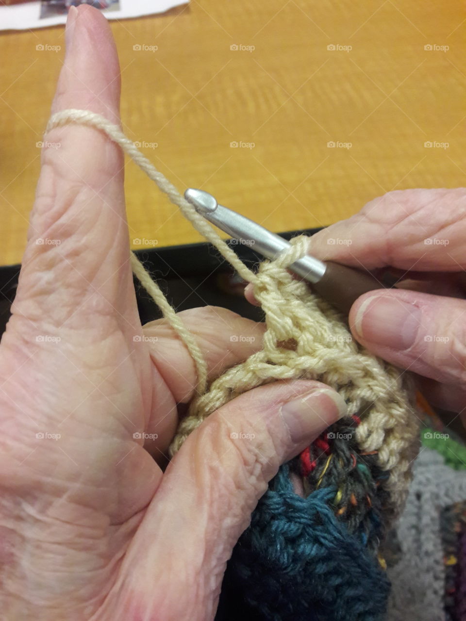Yarn, Rope, Needle, Hand, Craft