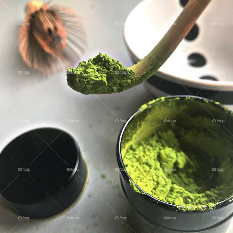 Matcha in the making