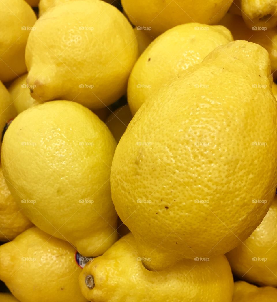 High angle view of lemons