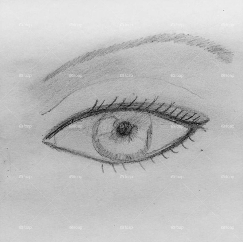 Eye art drawing